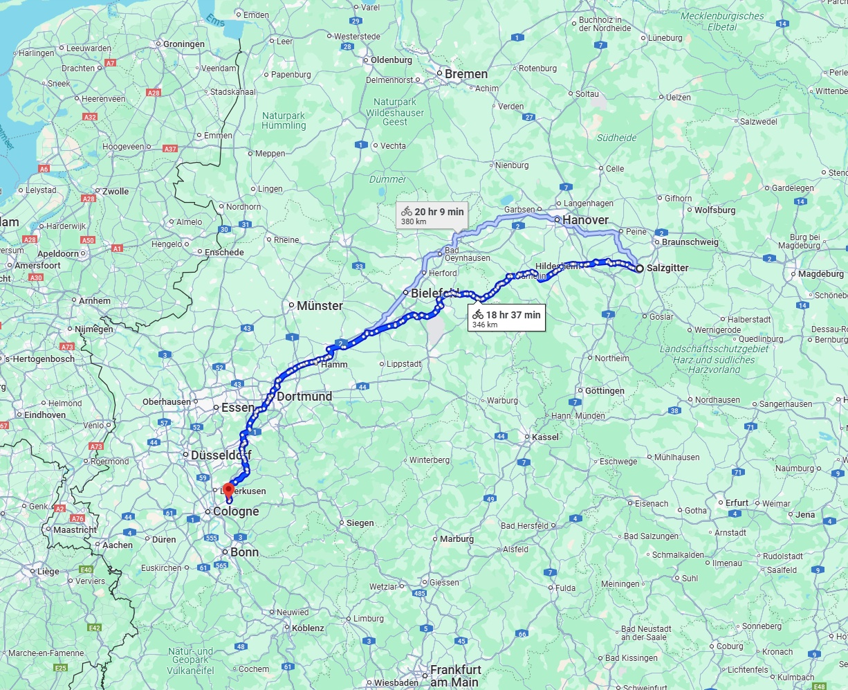 Anreise von Salzgitter Zu Bergisch Gladbach Über 