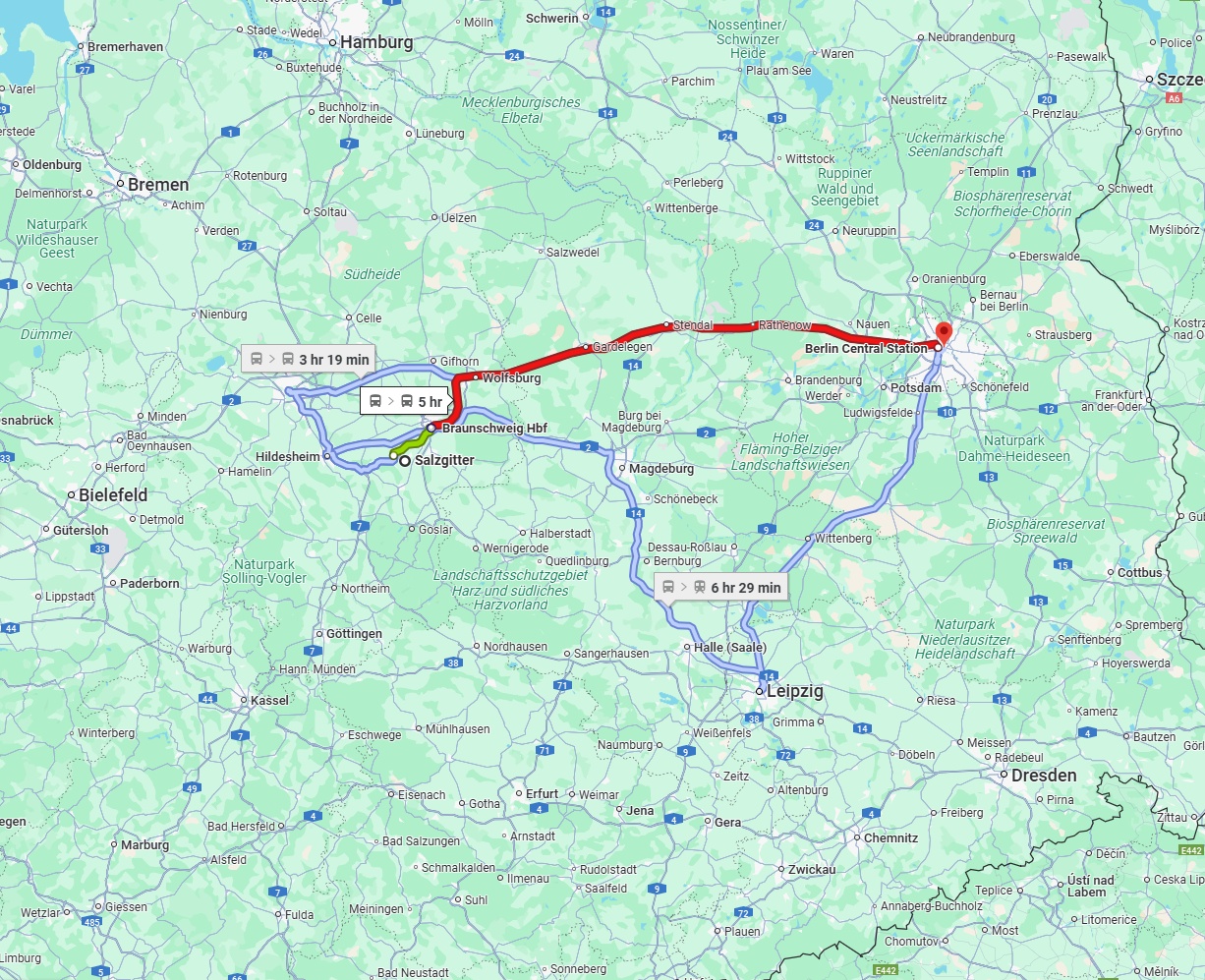Anreise von Salzgitter Zu Berlin Über 