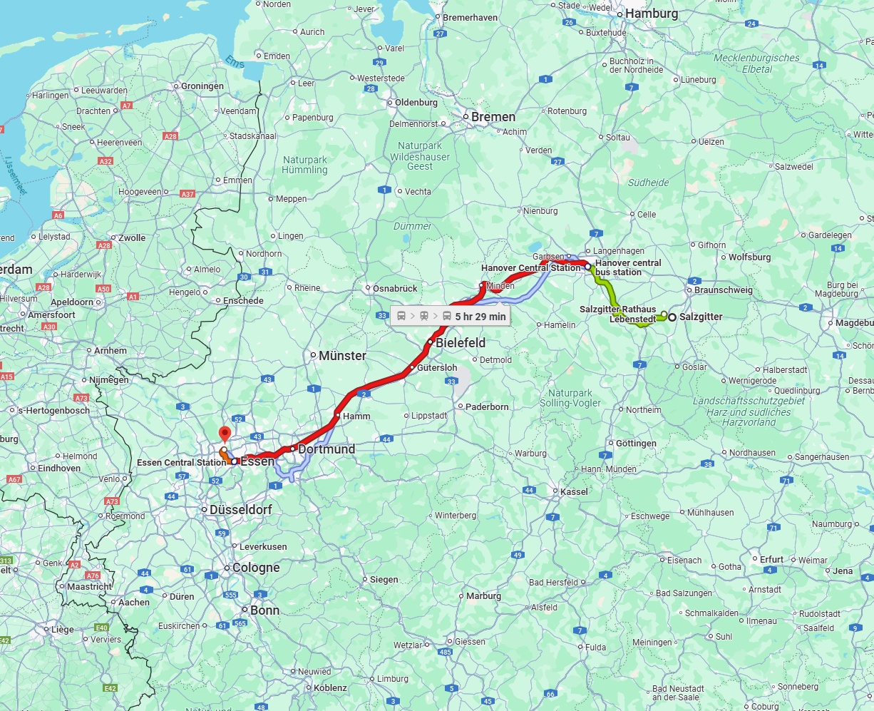 Anreise von Salzgitter Zu Bottrop Über 
