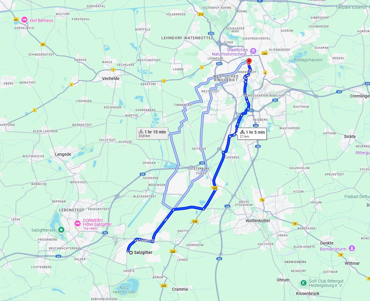 Anreise von Salzgitter Zu Braunschweig Über 