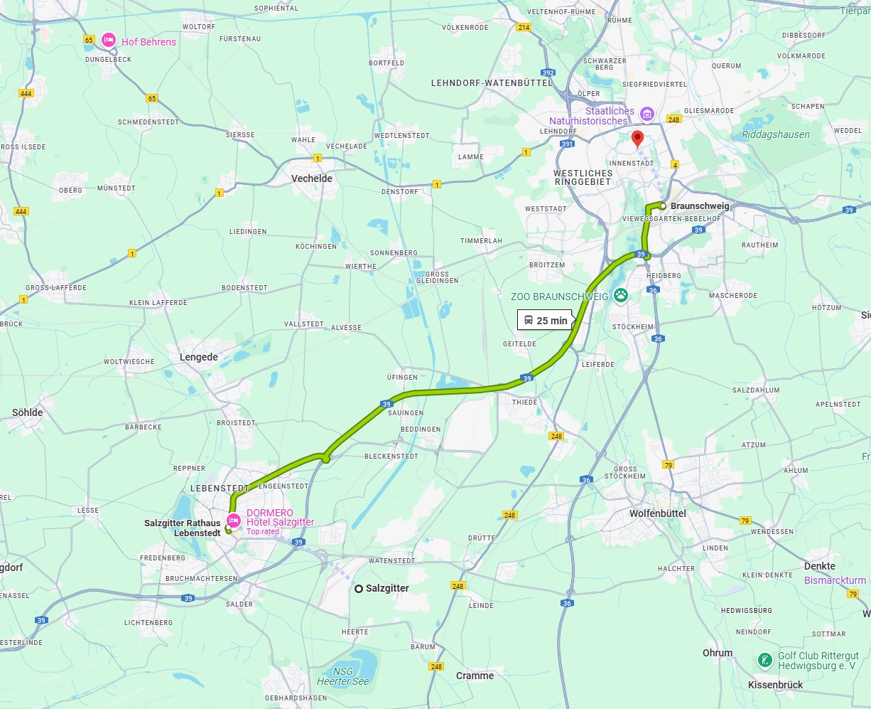 Anreise von Salzgitter Zu Braunschweig Über 