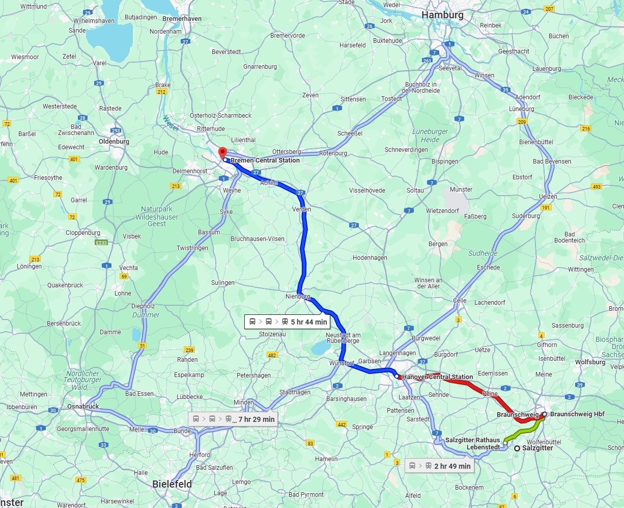 Anreise von Salzgitter Zu Bremen Über 