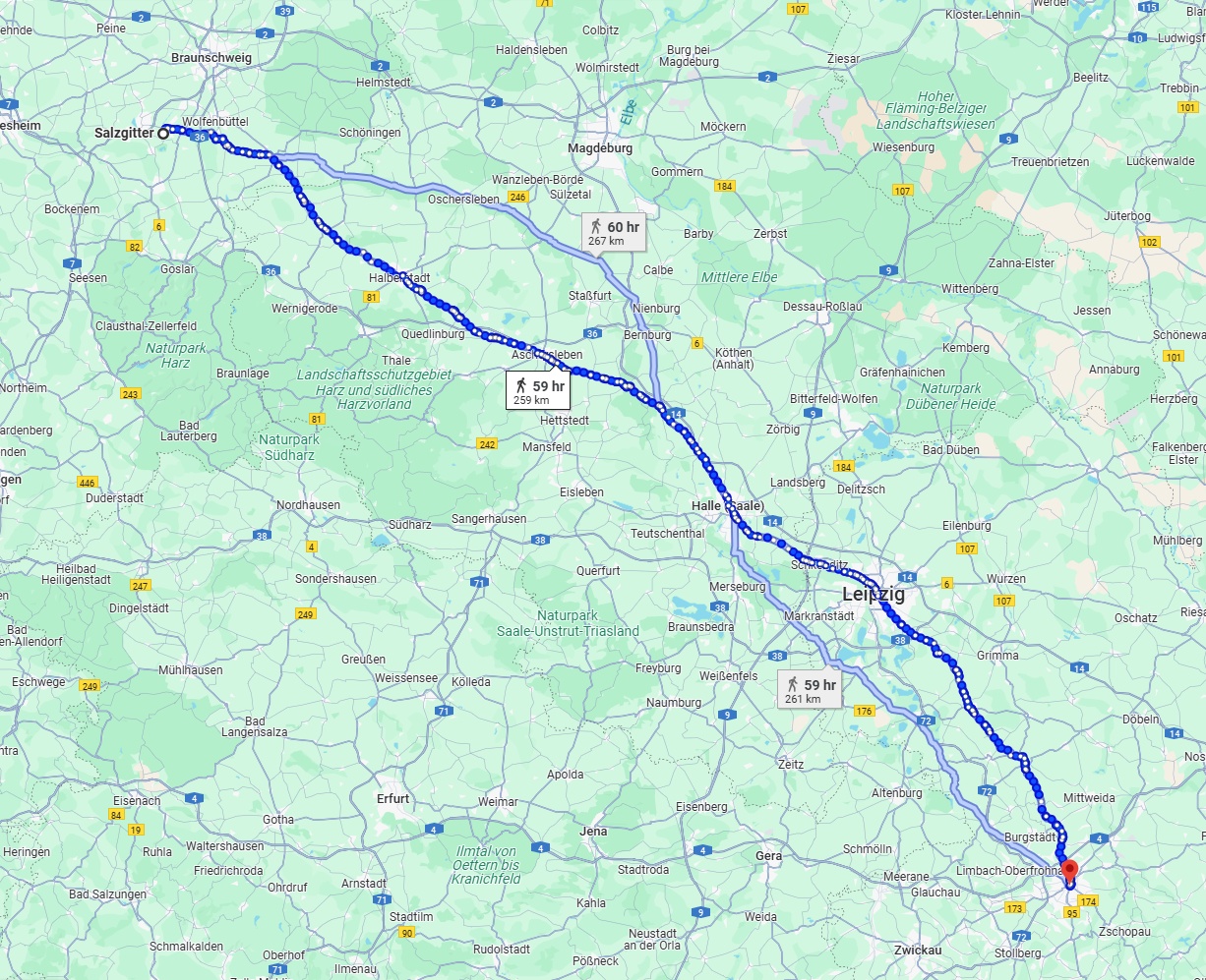 Anreise von Salzgitter Zu Chemnitz Über 