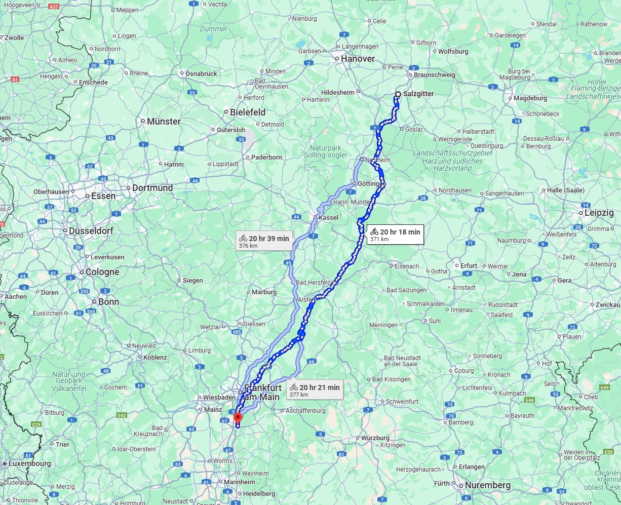 Anreise von Salzgitter Zu Darmstadt Über 