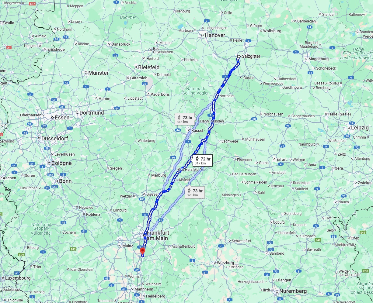 Anreise von Salzgitter Zu Darmstadt Über 