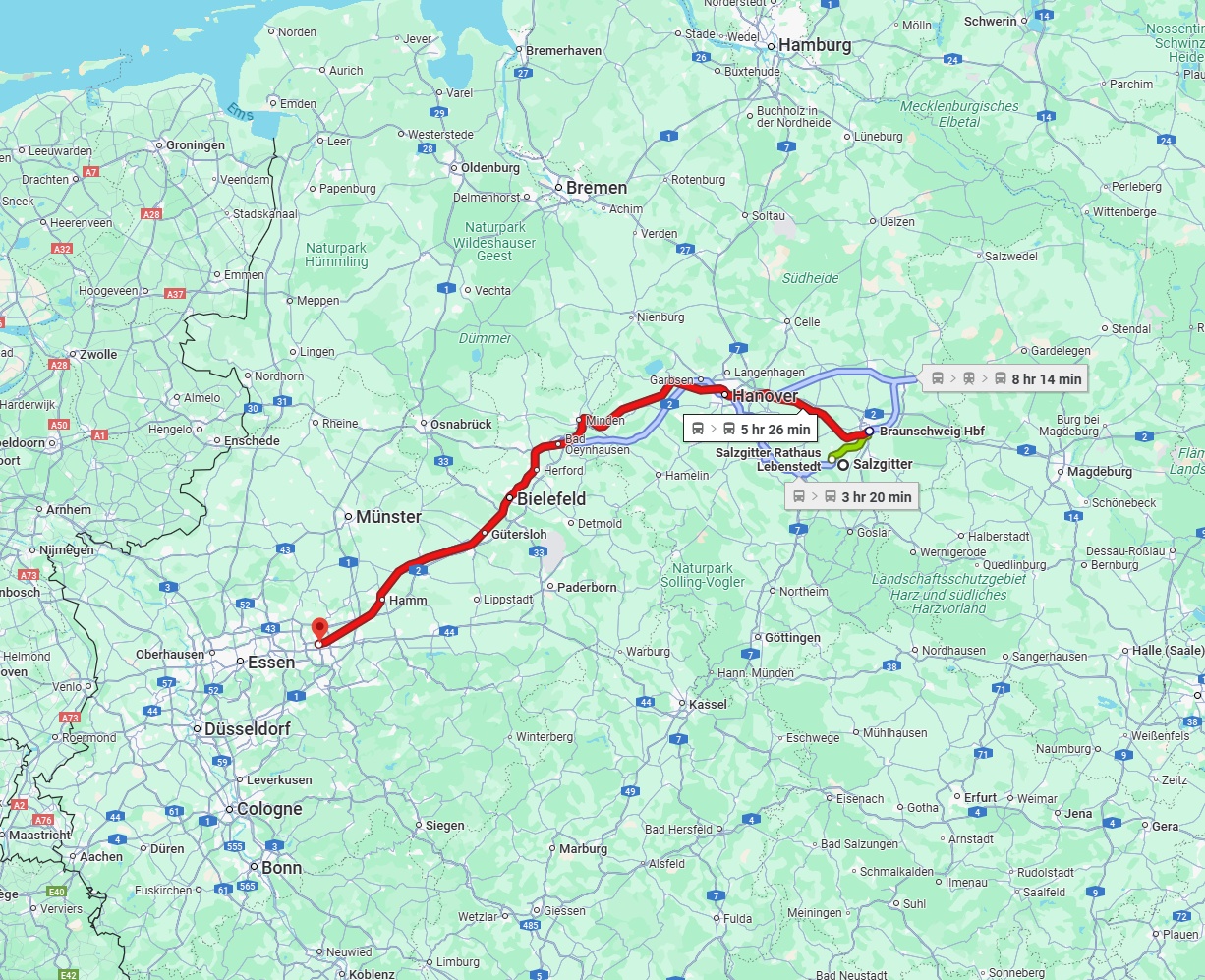 Anreise von Salzgitter Zu Dortmund Über 
