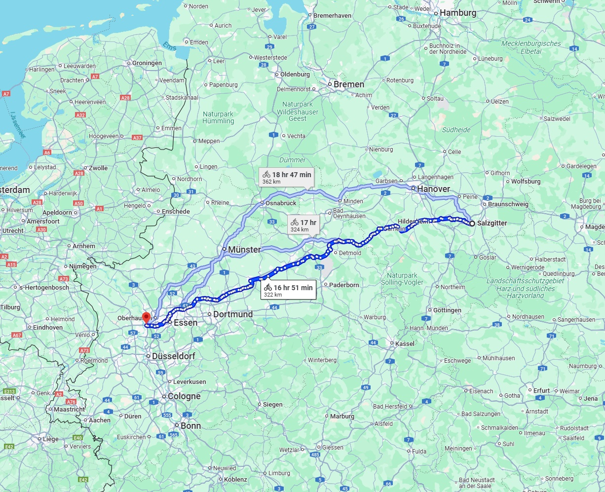 Anreise von Salzgitter Zu Duisburg Über 