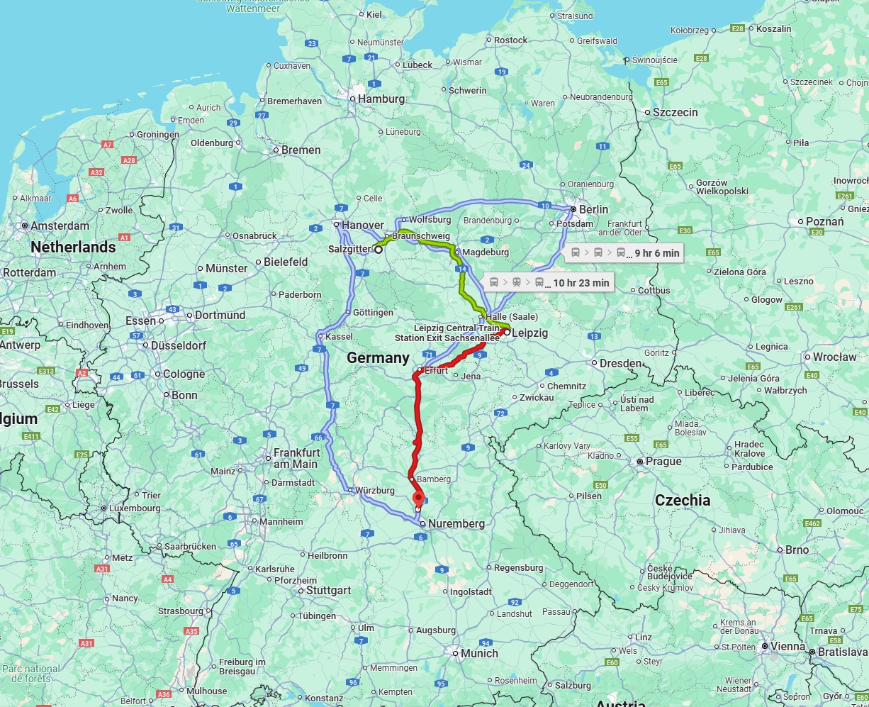 Anreise von Salzgitter Zu Erlangen Über 