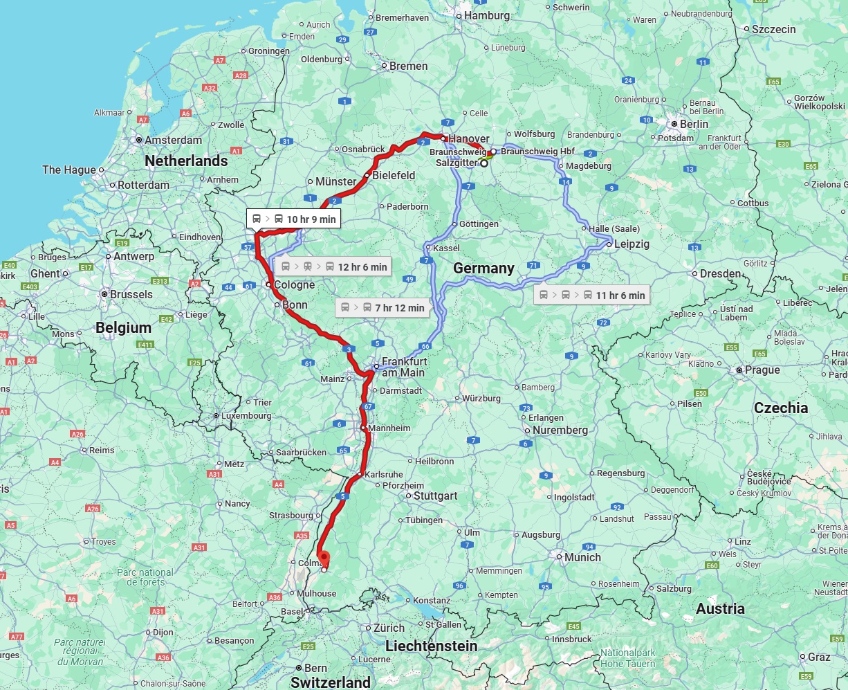 Anreise von Salzgitter Zu Freiburg im Breisgau Über 