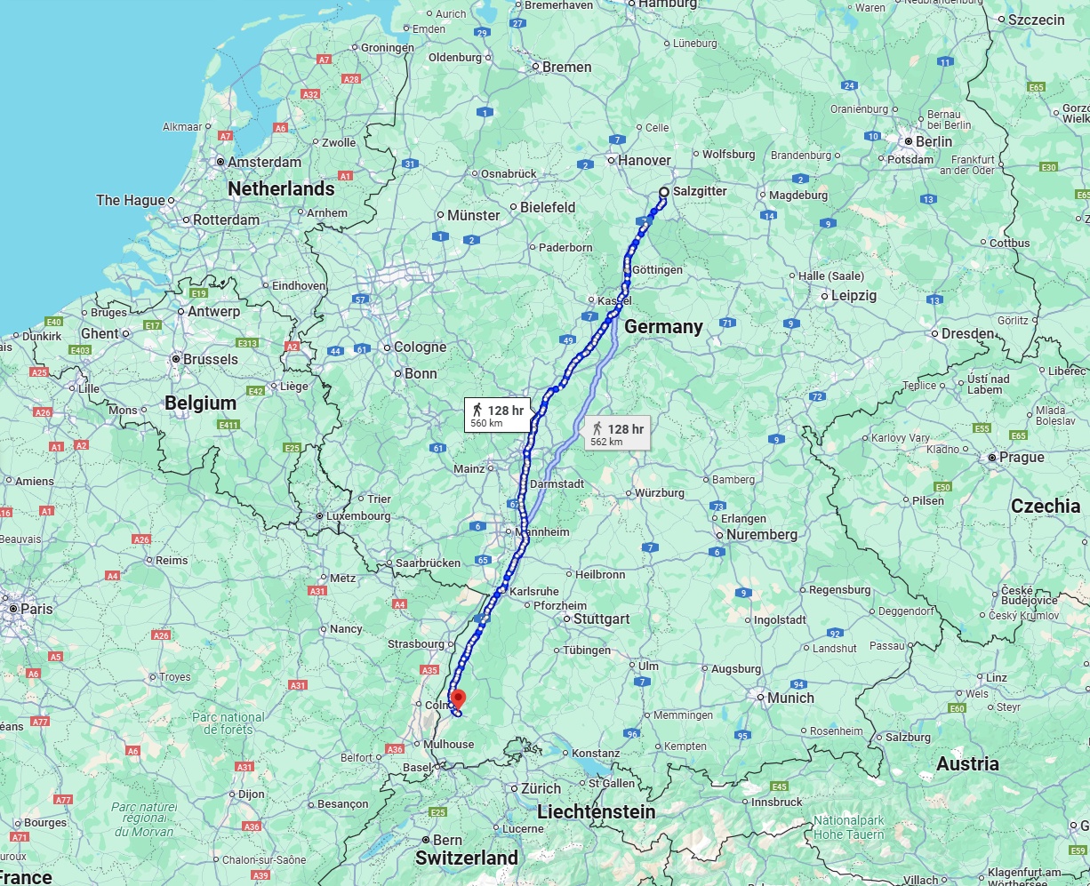 Anreise von Salzgitter Zu Freiburg im Breisgau Über 