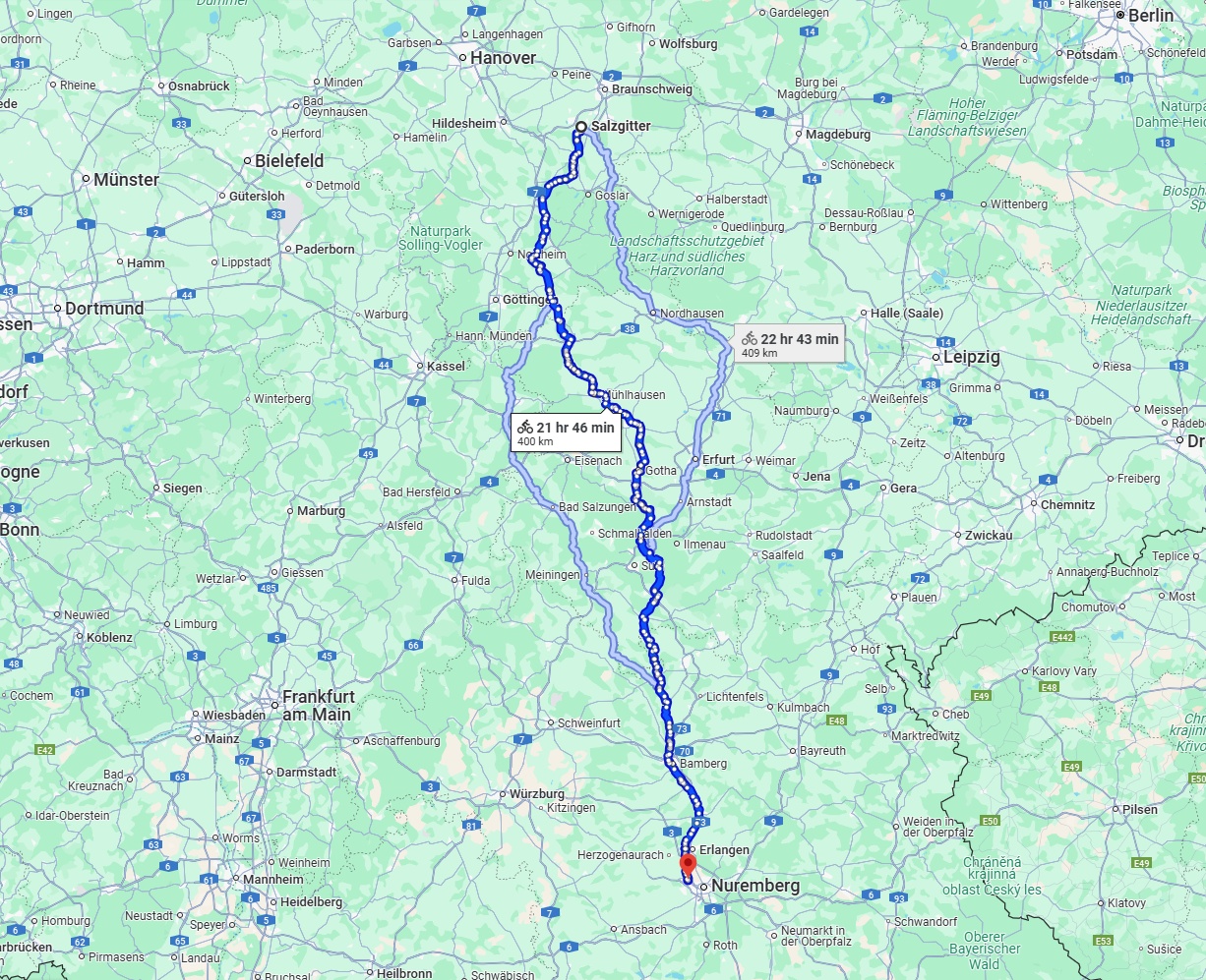 Anreise von Salzgitter Zu Fürth Über 