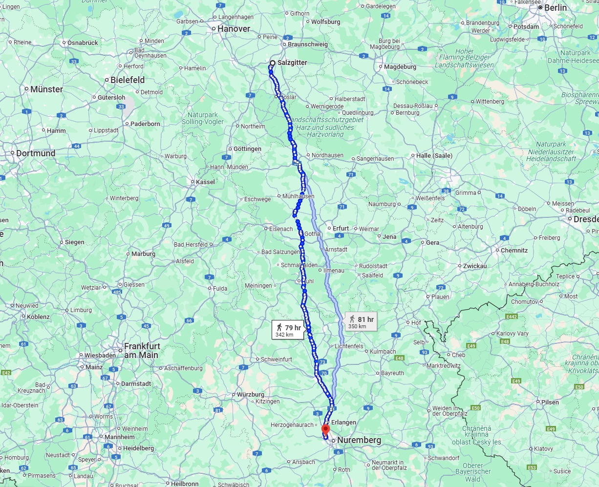 Anreise von Salzgitter Zu Fürth Über 