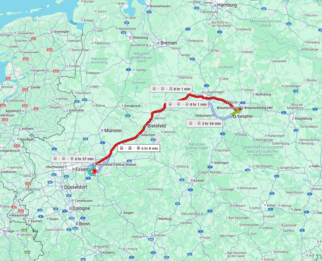 Anreise von Salzgitter Zu Hagen Über 