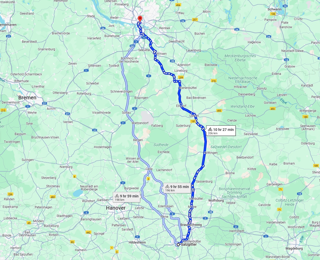 Anreise von Salzgitter Zu Hamburg Über 