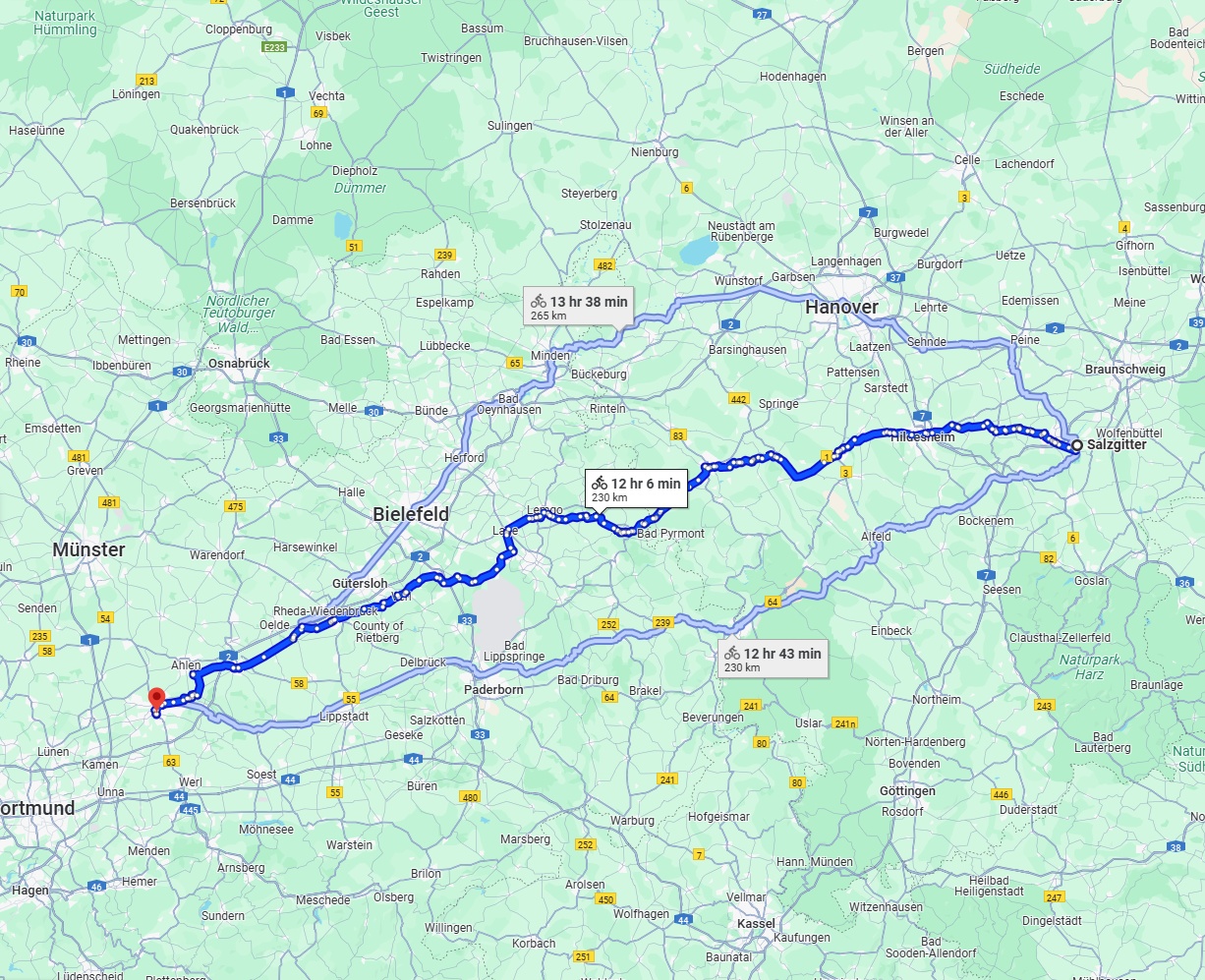 Anreise von Salzgitter Zu Hamm Über 