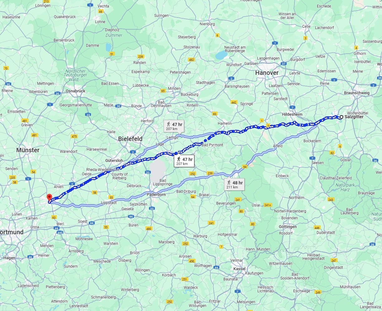 Anreise von Salzgitter Zu Hamm Über 
