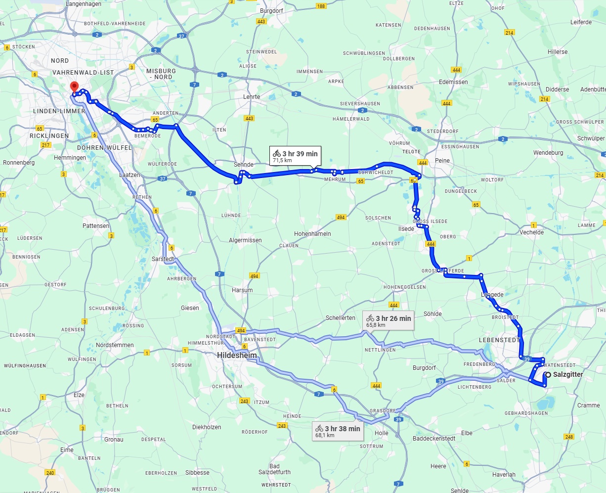 Anreise von Salzgitter Zu Hannover Über 