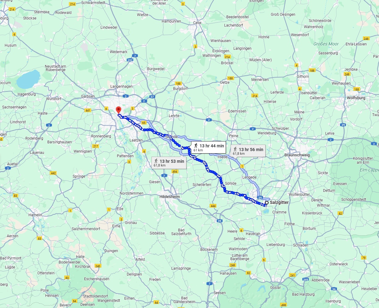 Anreise von Salzgitter Zu Hannover Über 