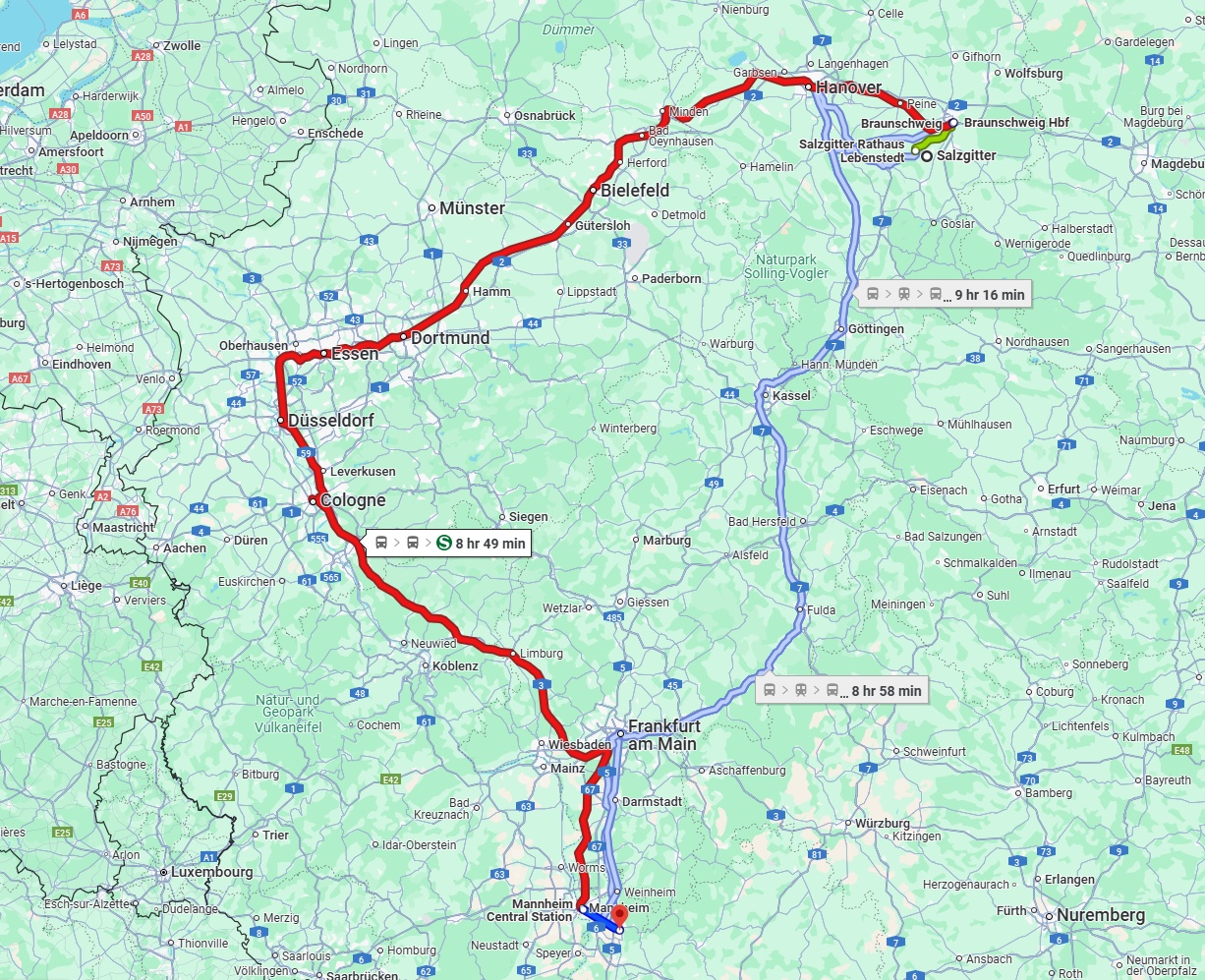 Anreise von Salzgitter Zu Heidelberg Über 