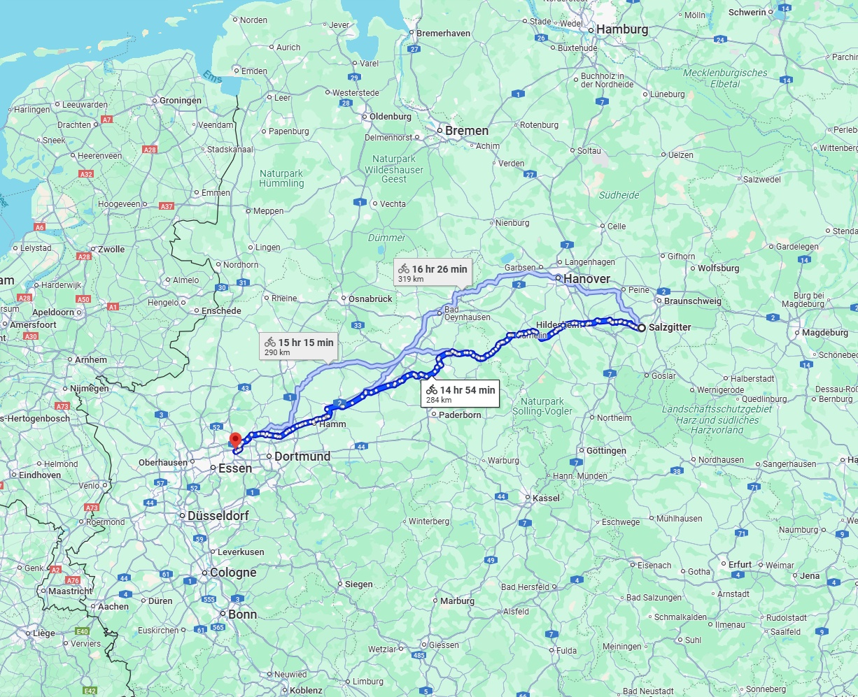 Anreise von Salzgitter Zu Herne Über 