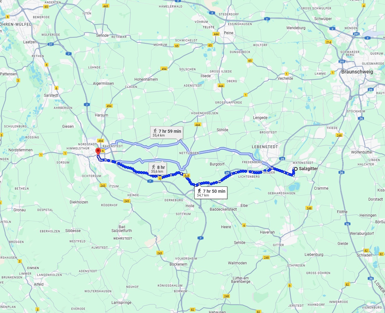 Anreise von Salzgitter Zu Hildesheim Über 