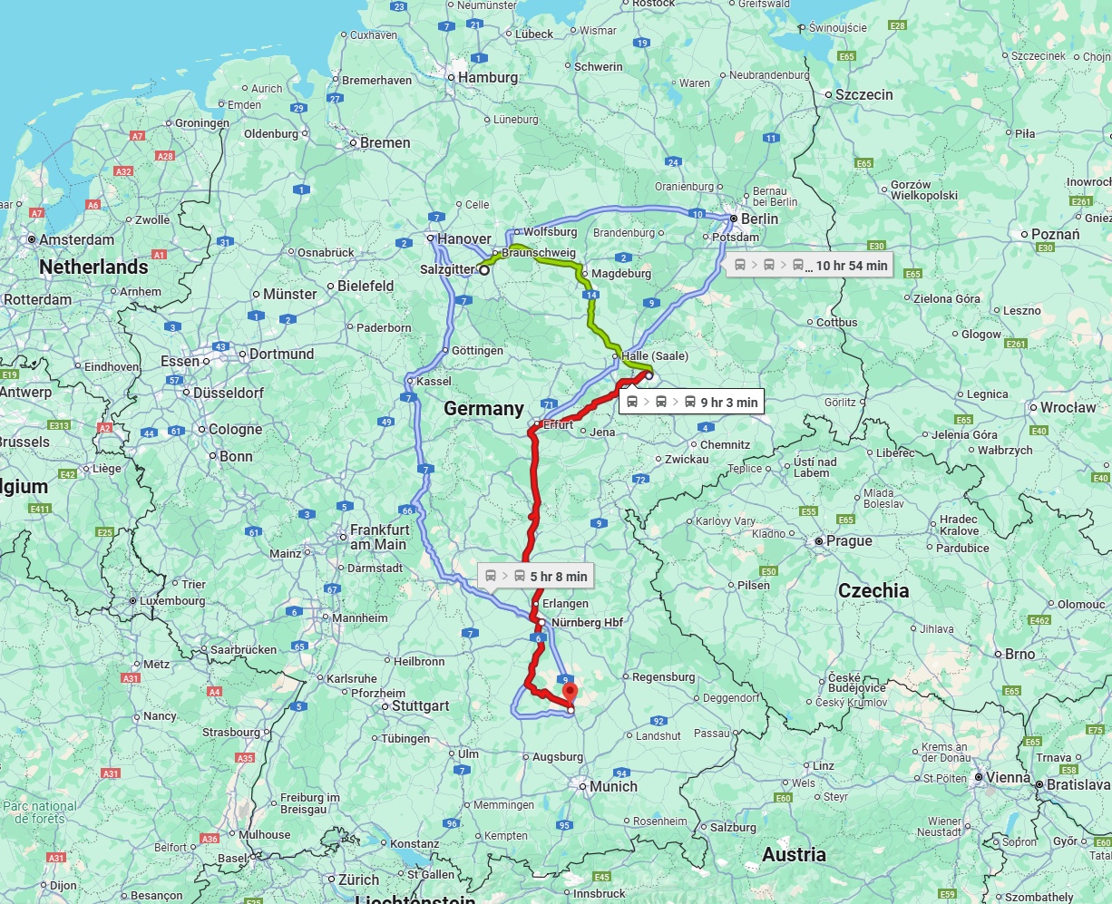 Anreise von Salzgitter Zu Ingolstadt Über 