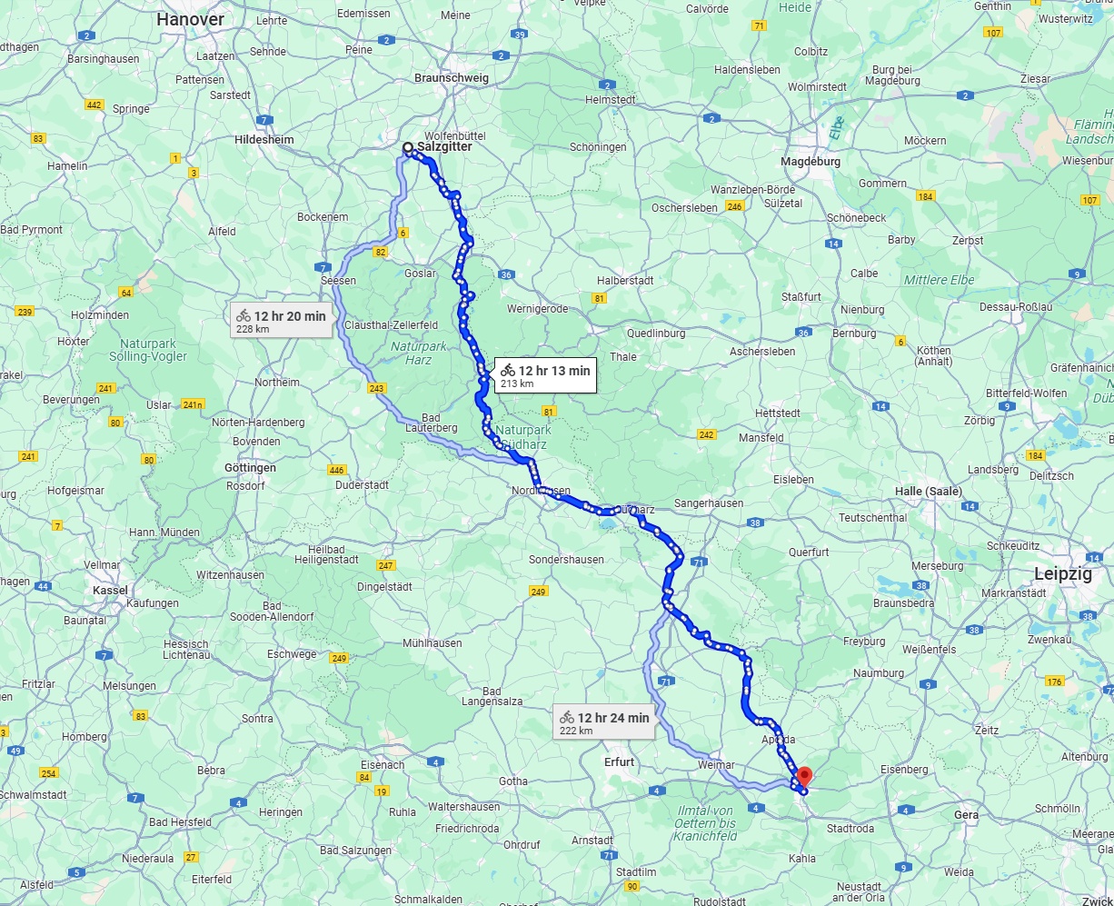 Anreise von Salzgitter Zu Jena Über 