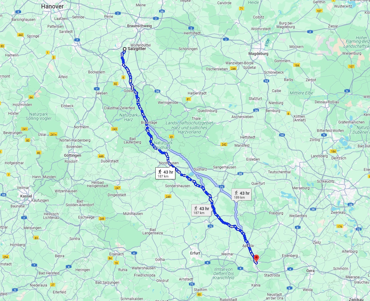 Anreise von Salzgitter Zu Jena Über 