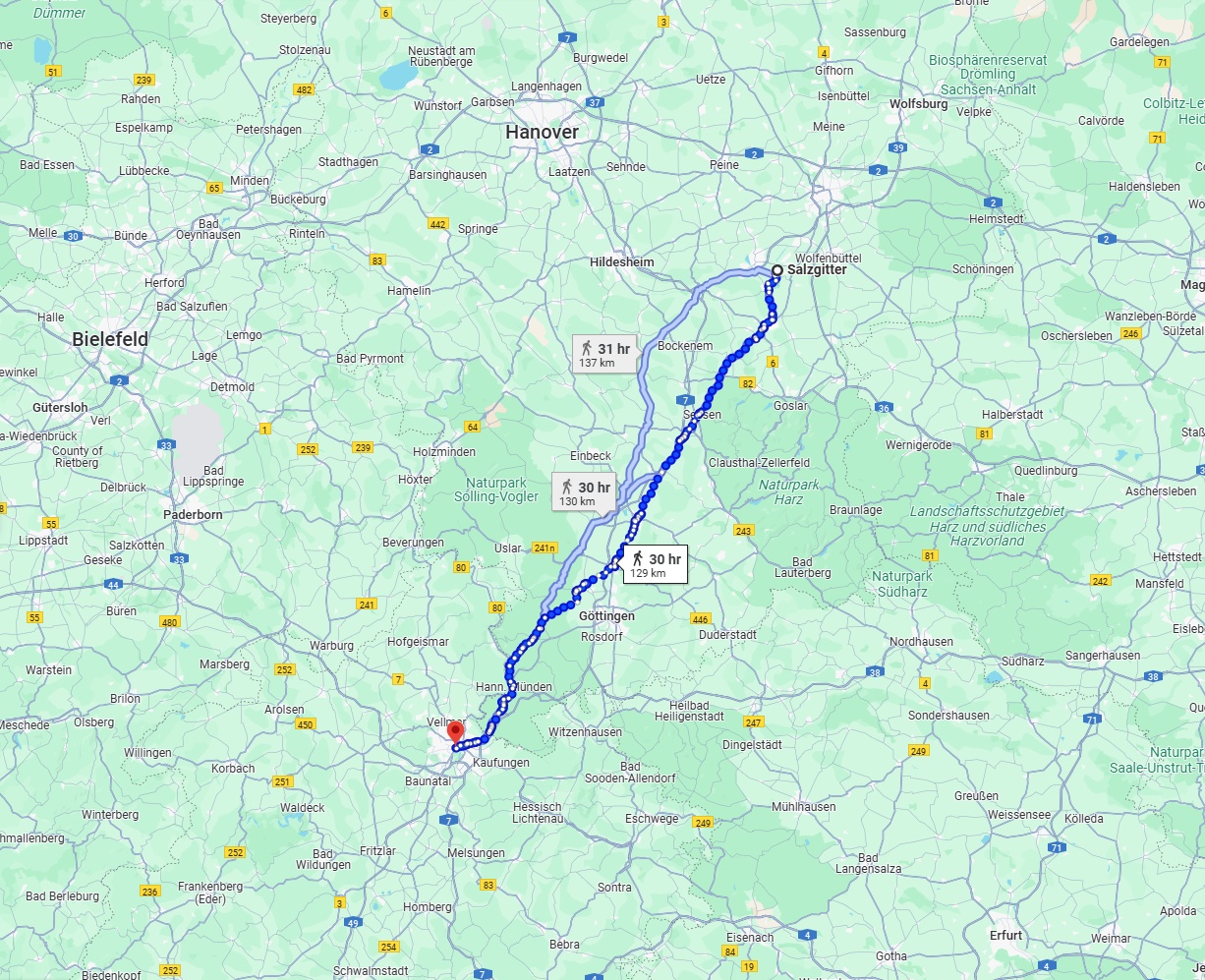 Anreise von Salzgitter Zu Kassel Über 