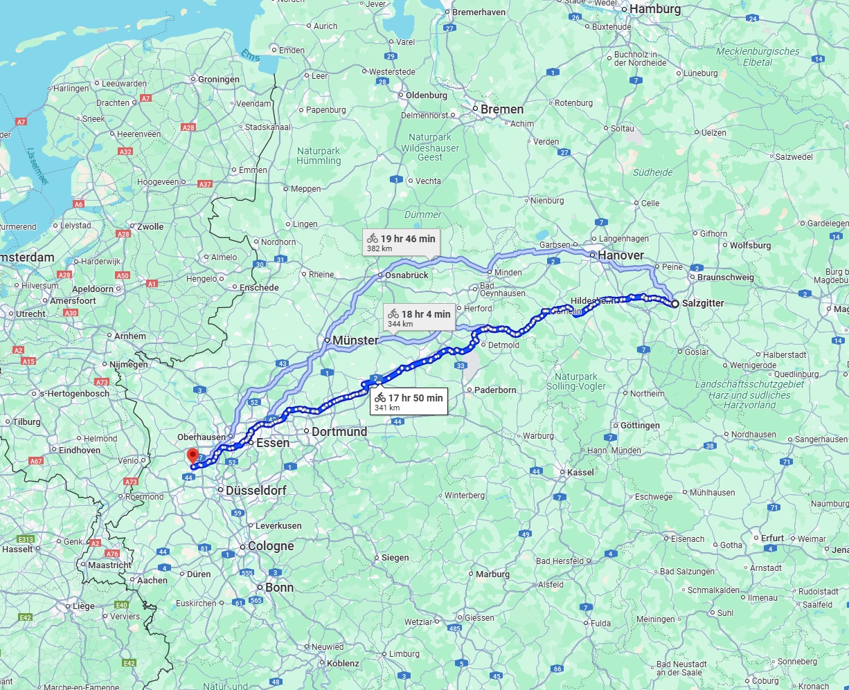Anreise von Salzgitter Zu Krefeld Über 
