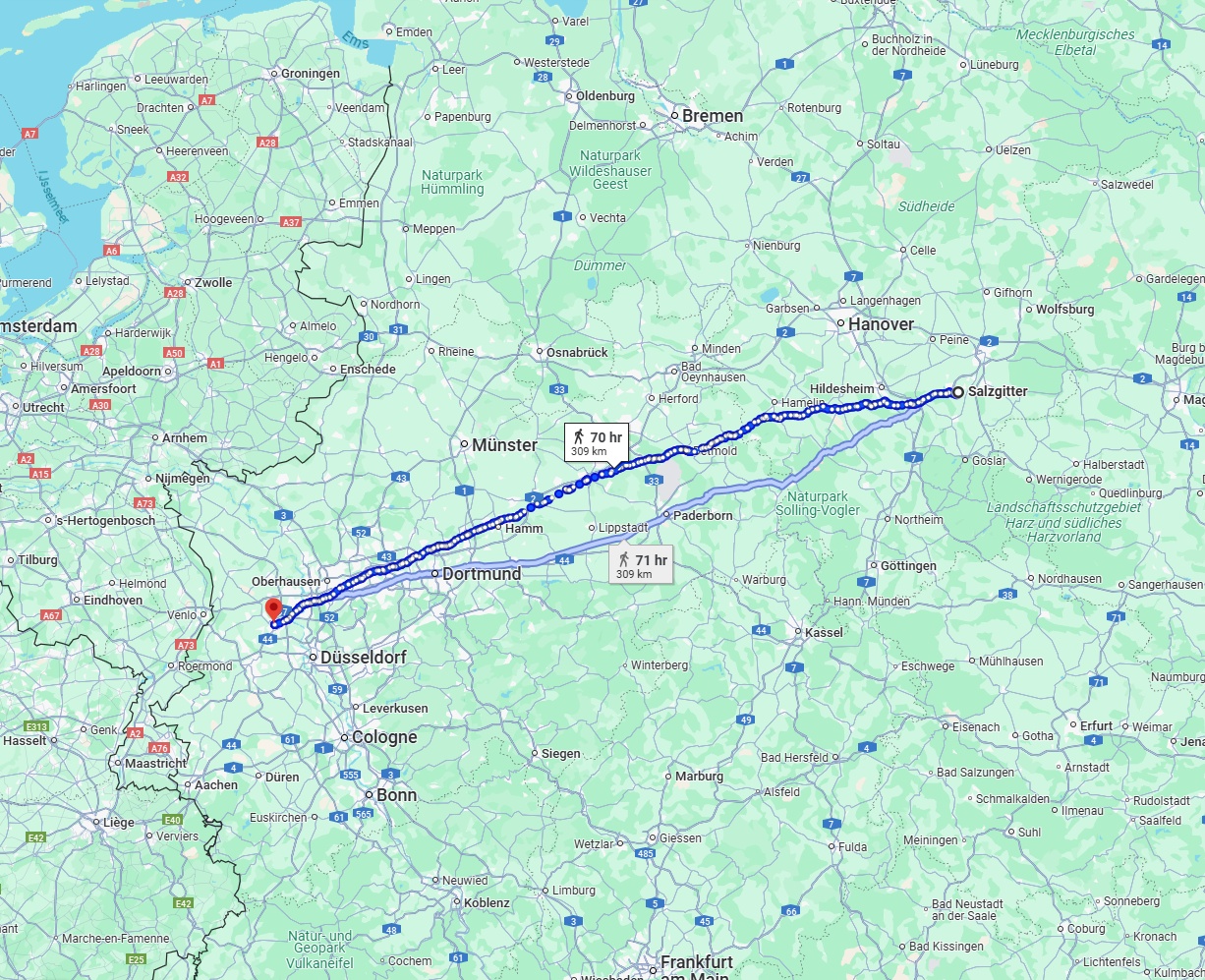 Anreise von Salzgitter Zu Krefeld Über 