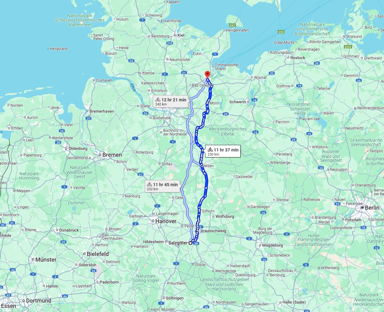Anreise von Salzgitter Zu Lübeck Über 