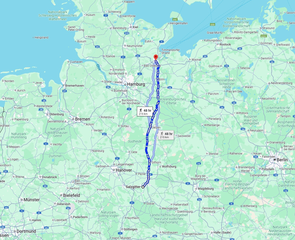 Anreise von Salzgitter Zu Lübeck Über 