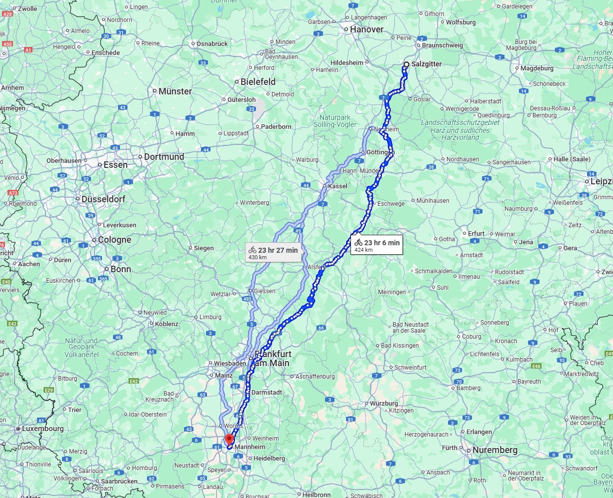 Anreise von Salzgitter Zu Ludwigshafen am Rhein Über 
