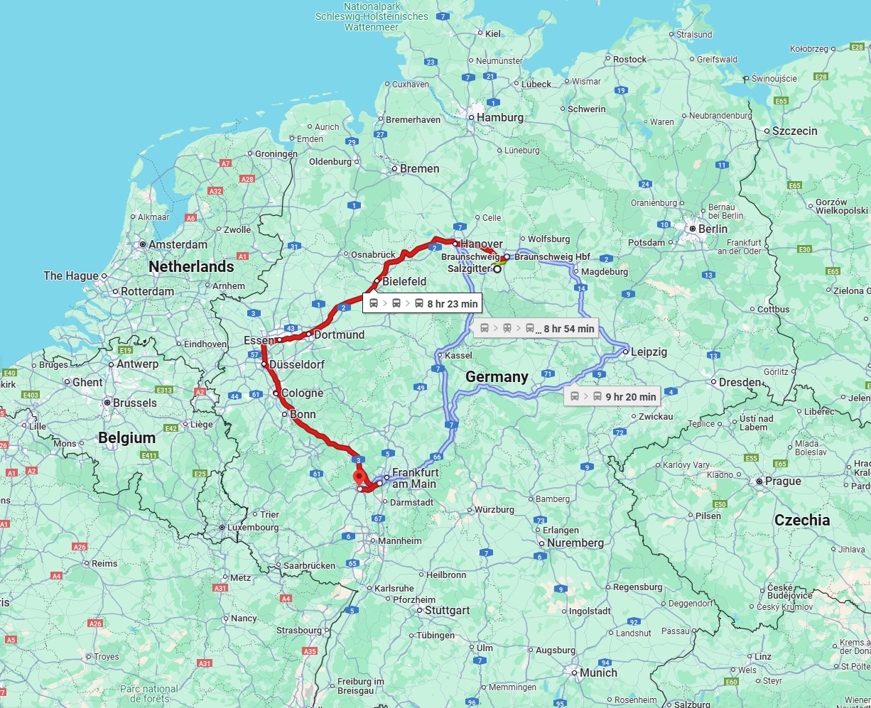 Anreise von Salzgitter Zu Mainz Über 