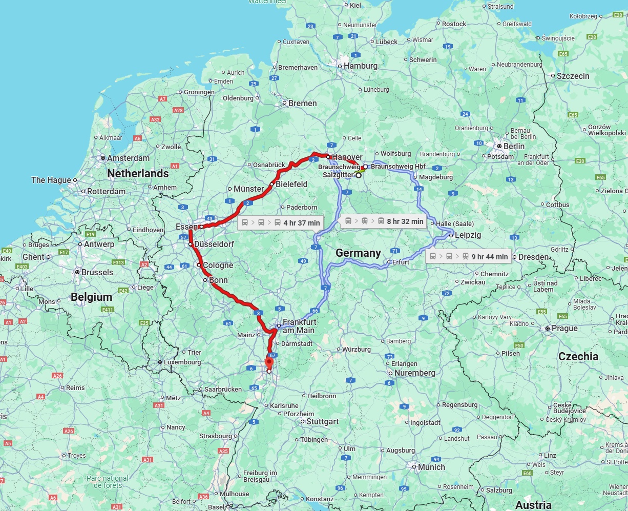 Anreise von Salzgitter Zu Mannheim Über 