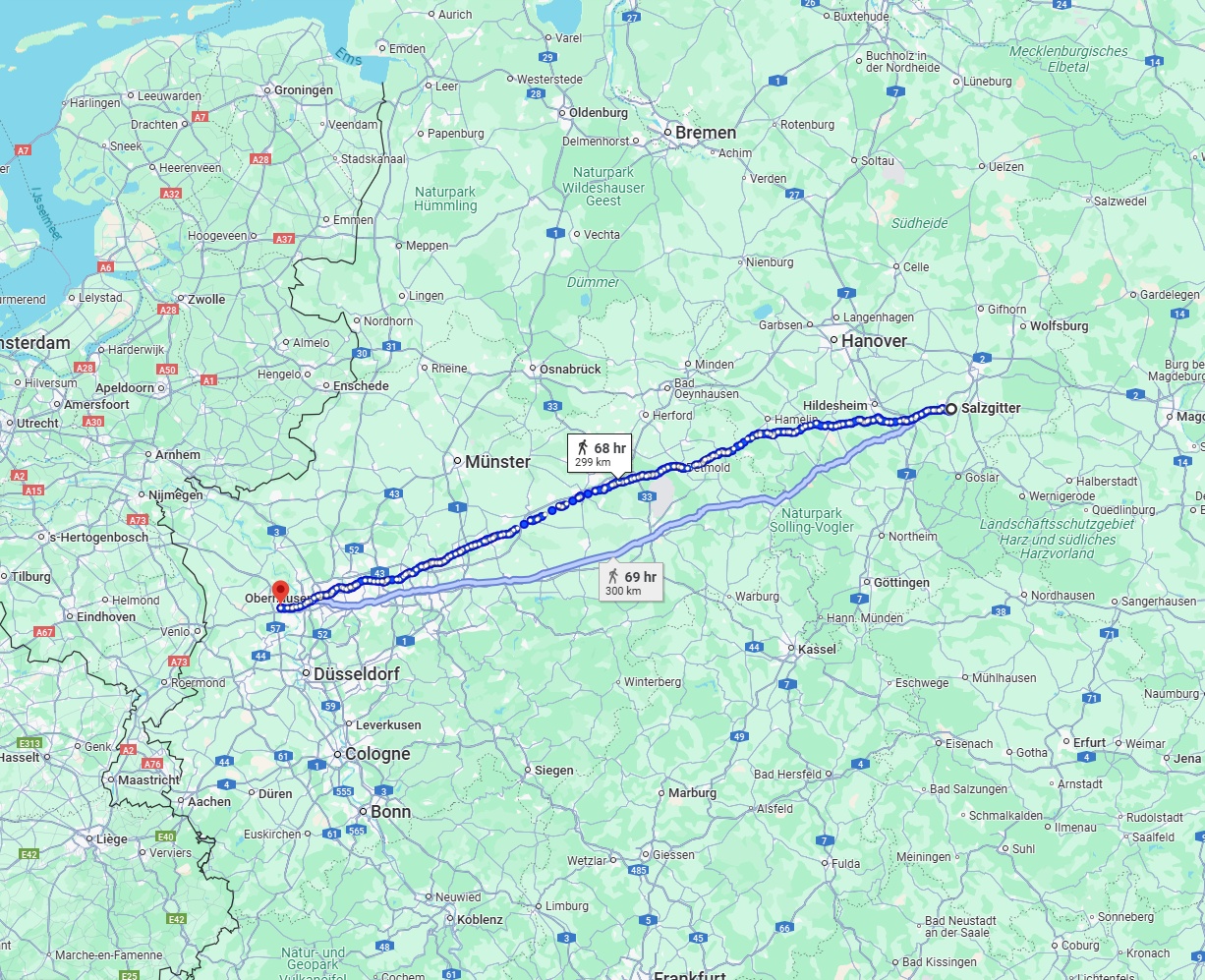 Anreise von Salzgitter Zu Moers Über 