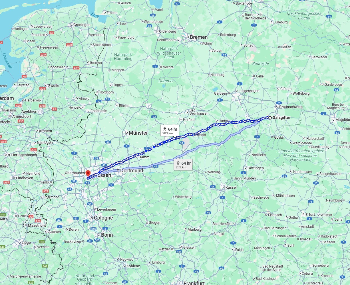 Anreise von Salzgitter Zu Mülheim an der Ruhr Über 