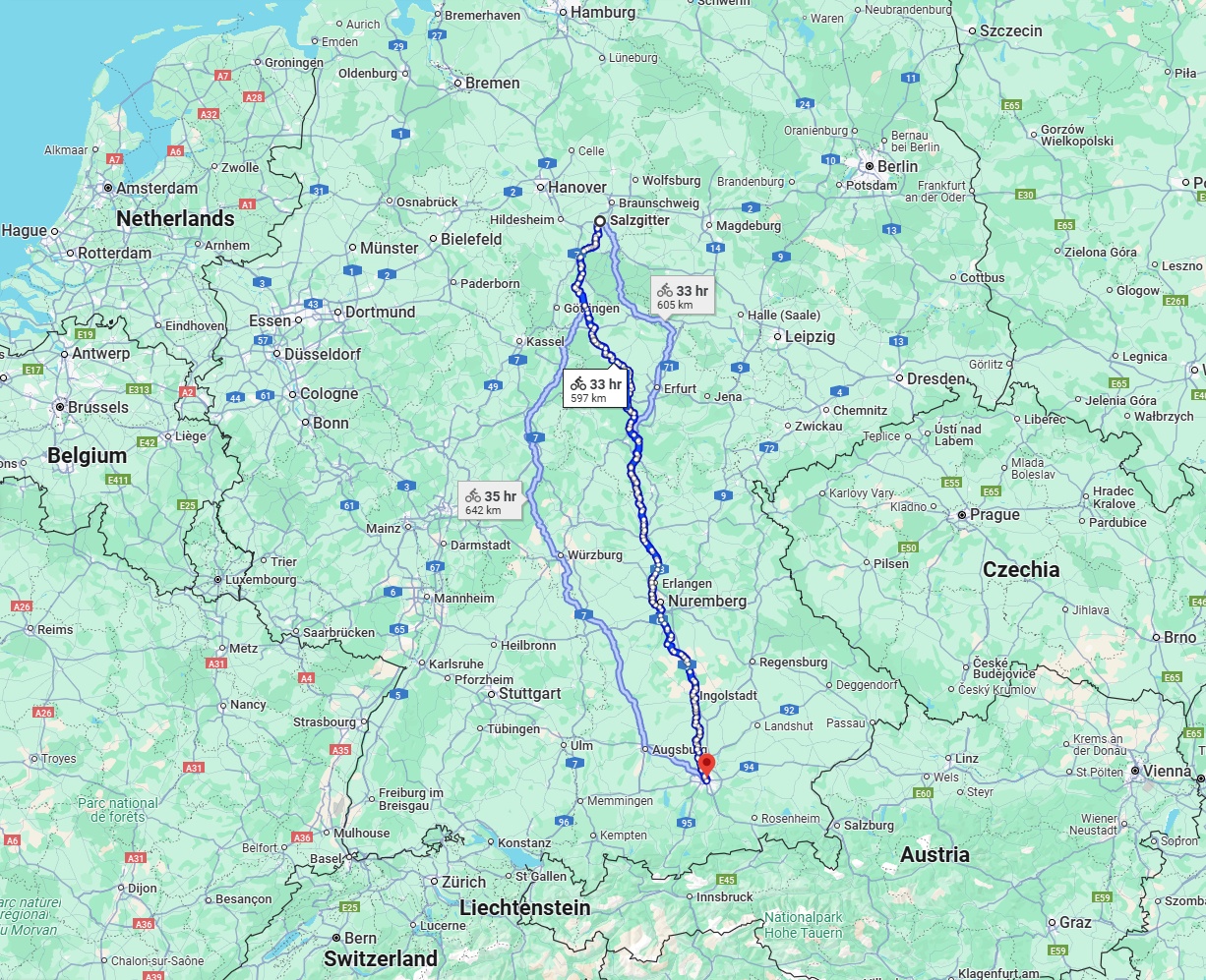 Anreise von Salzgitter Zu München Über 