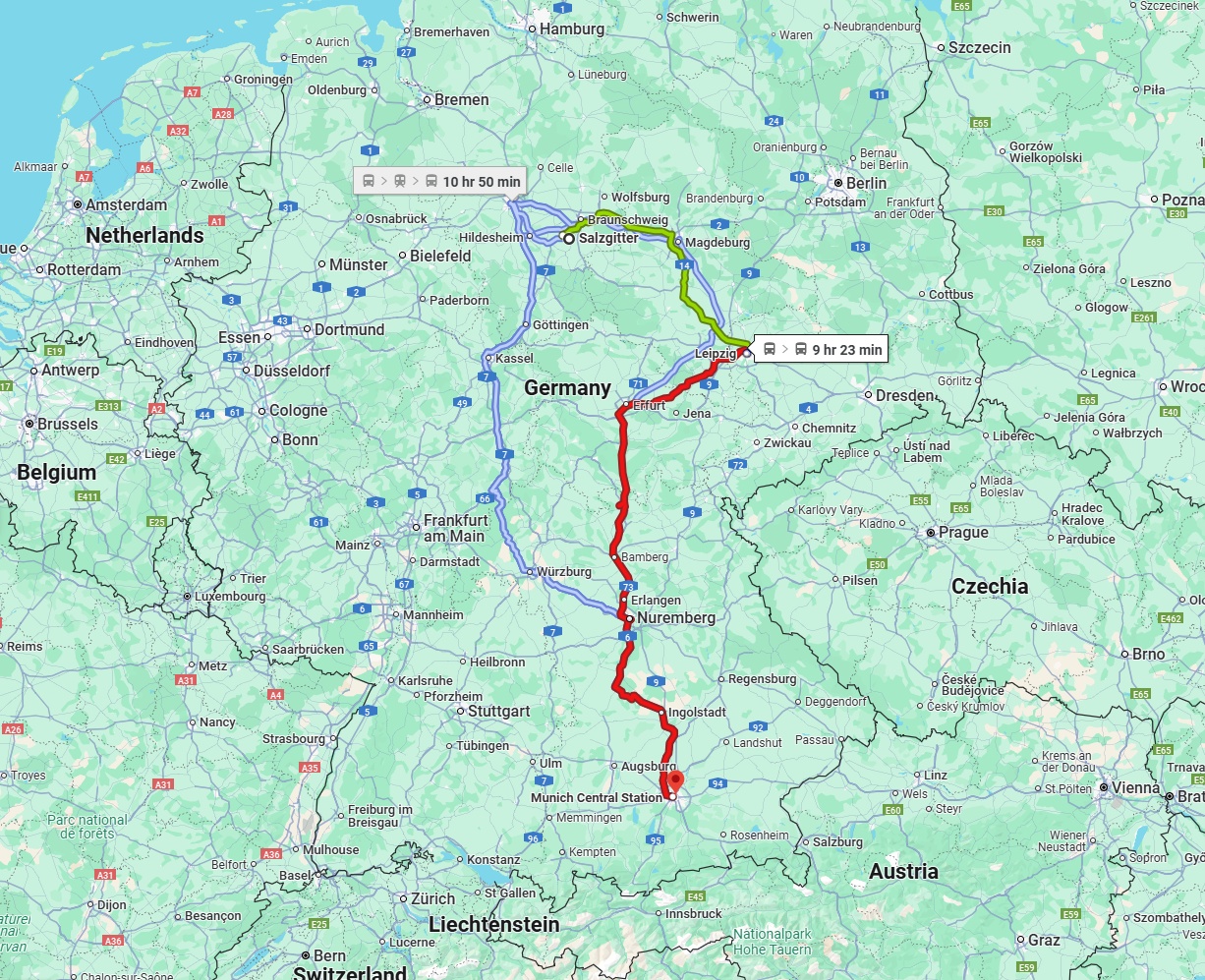 Anreise von Salzgitter Zu München Über 