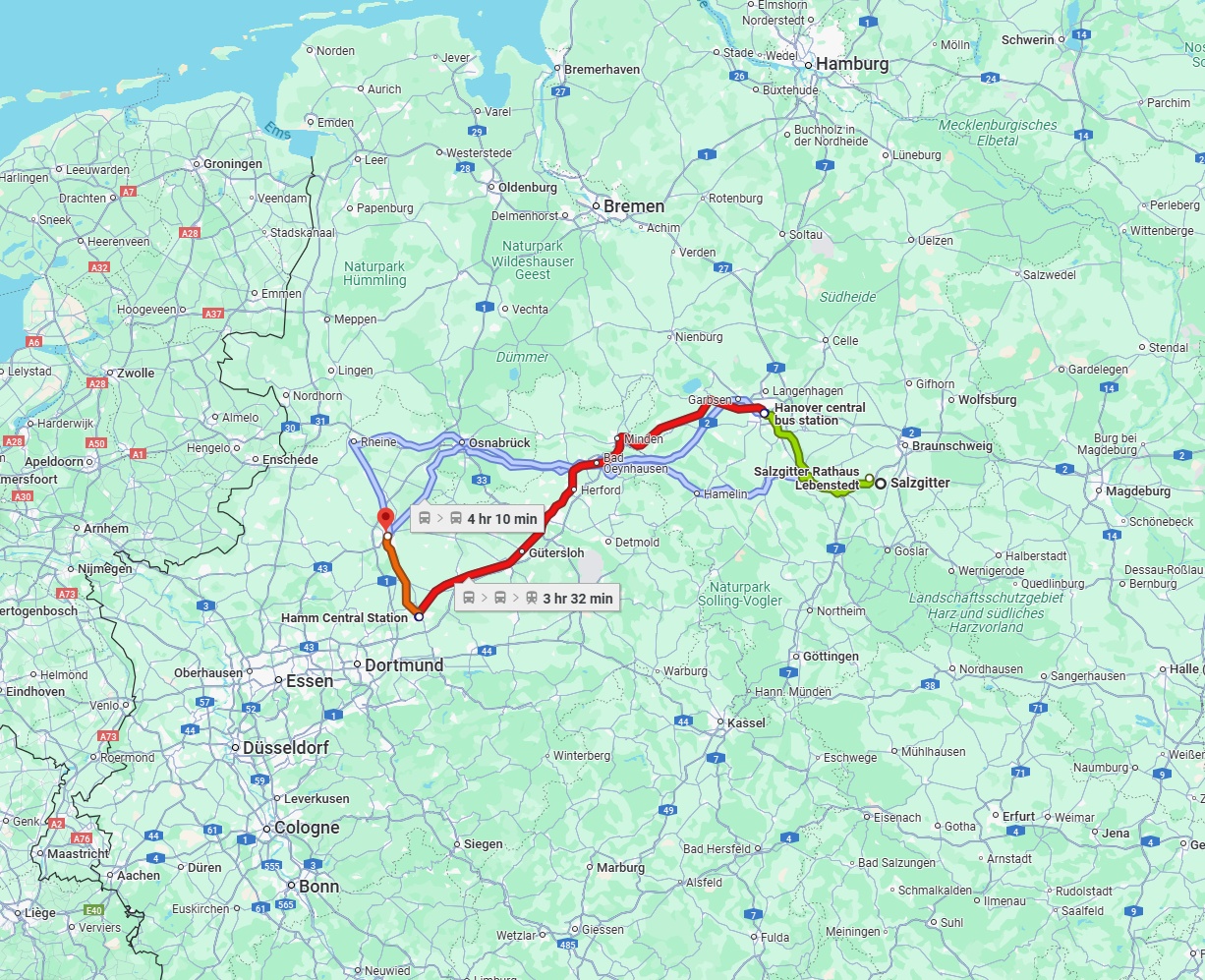 Anreise von Salzgitter Zu Münster Über 