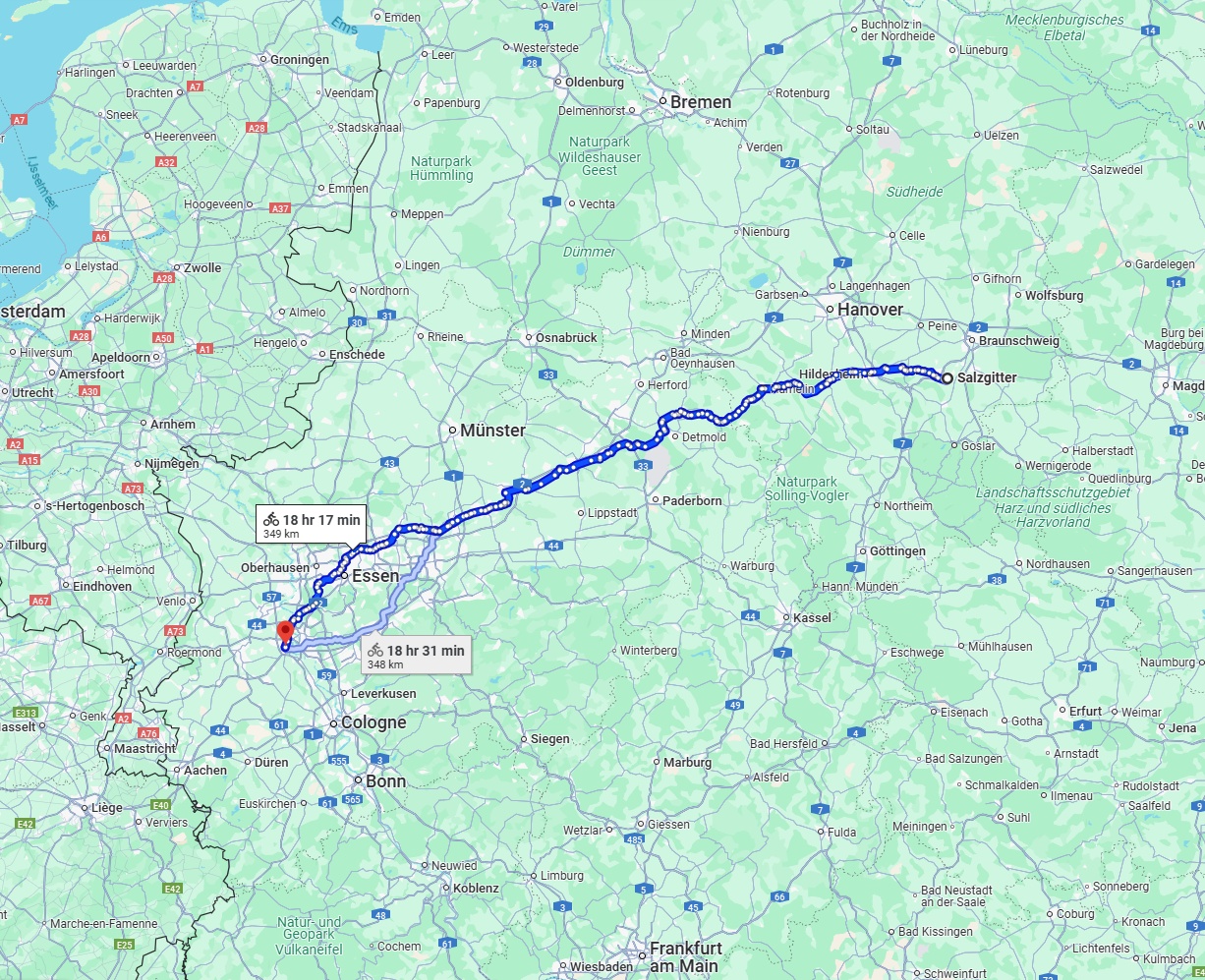 Anreise von Salzgitter Zu Neuss Über 