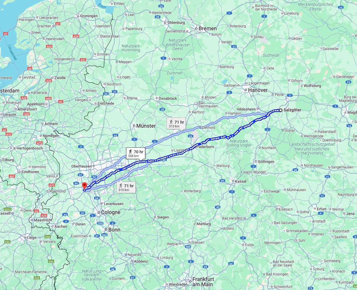 Anreise von Salzgitter Zu Neuss Über 