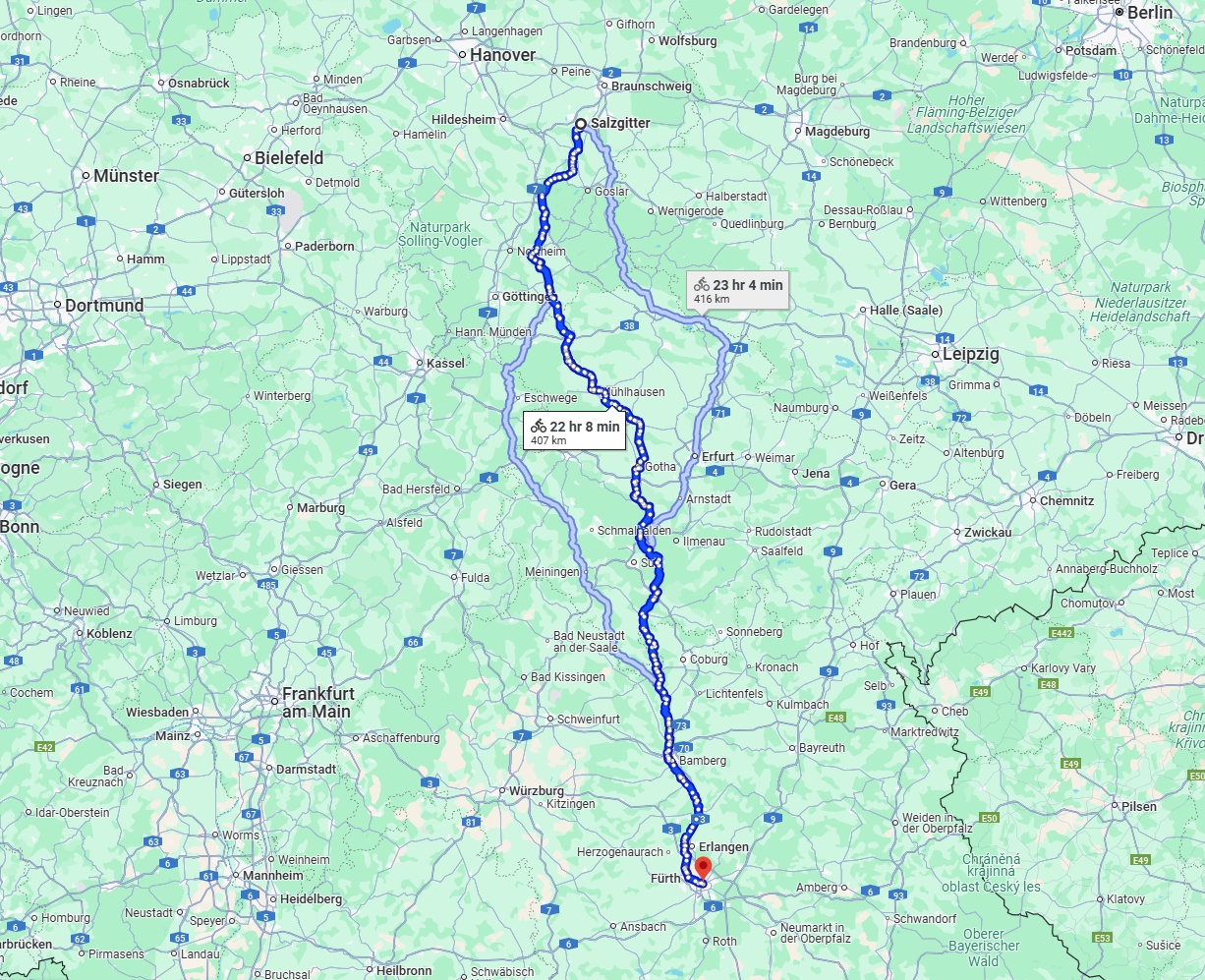 Anreise von Salzgitter Zu Nürnberg Über 