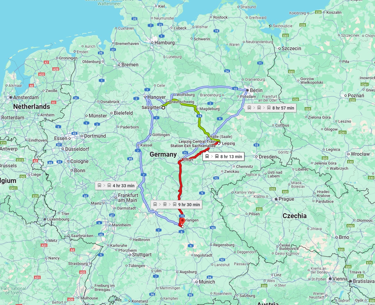 Anreise von Salzgitter Zu Nürnberg Über 