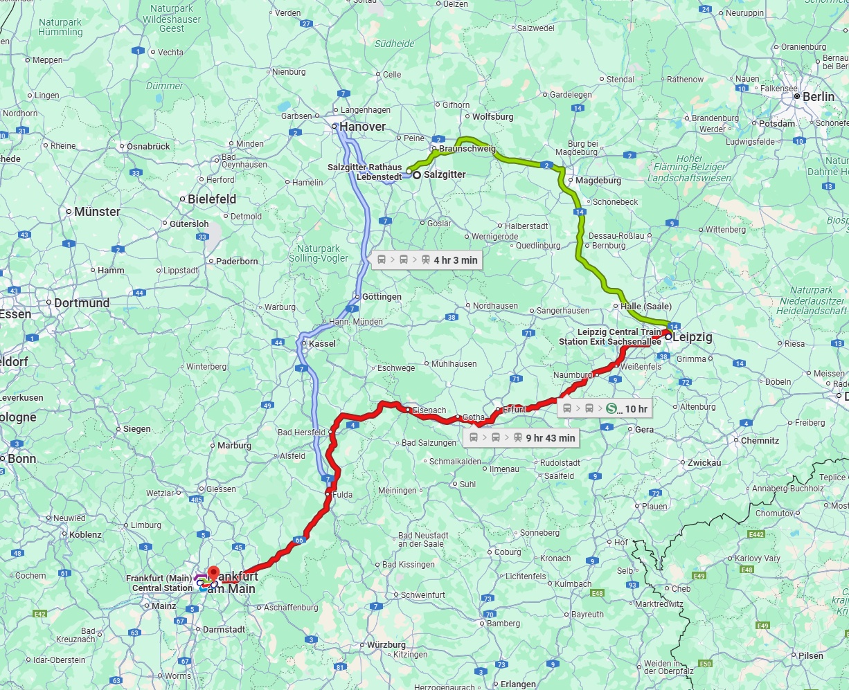 Anreise von Salzgitter Zu Offenbach am Main Über 