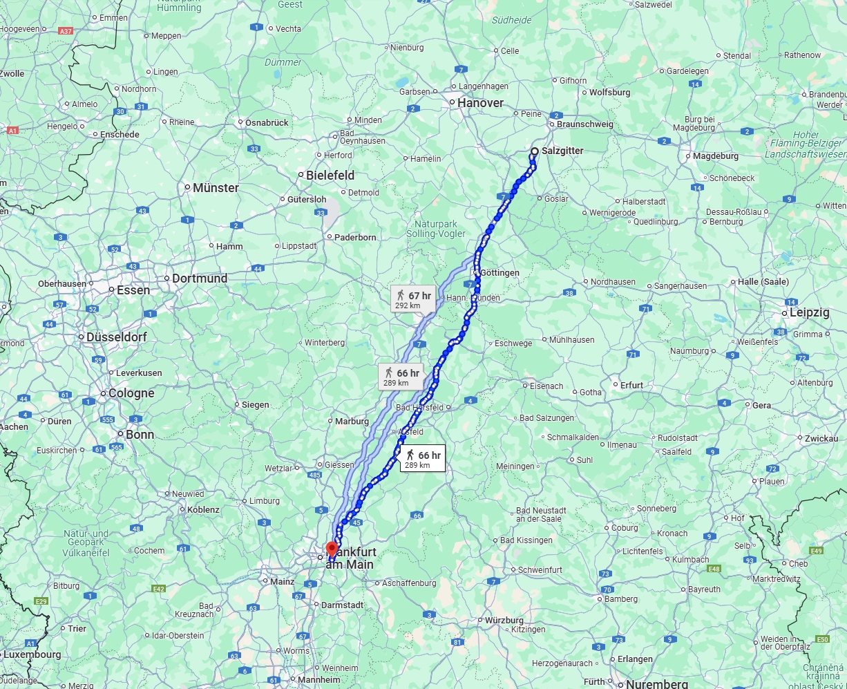 Anreise von Salzgitter Zu Offenbach am Main Über 