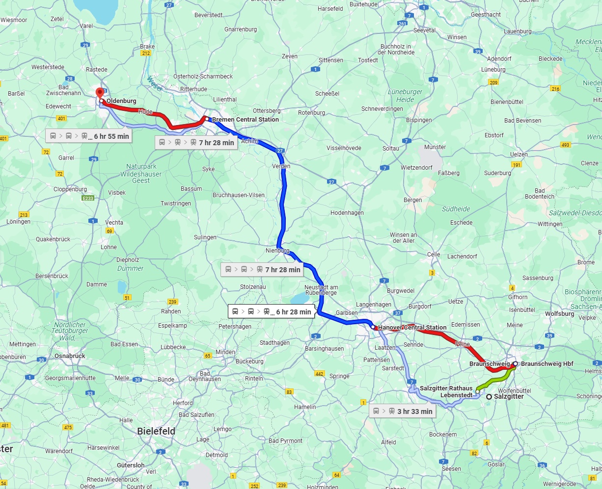 Anreise von Salzgitter Zu Oldenburg Über 