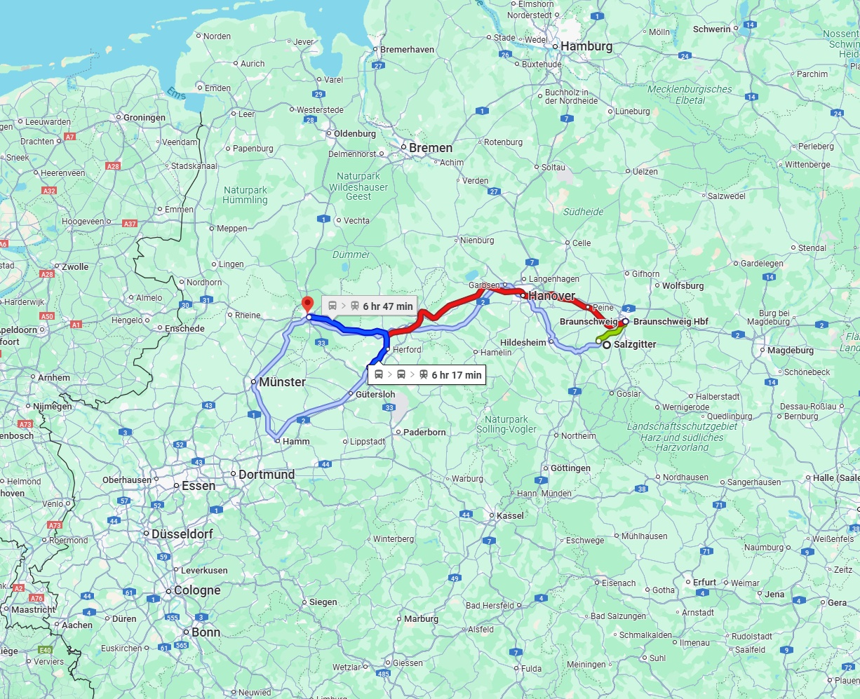 Anreise von Salzgitter Zu Osnabrück Über 