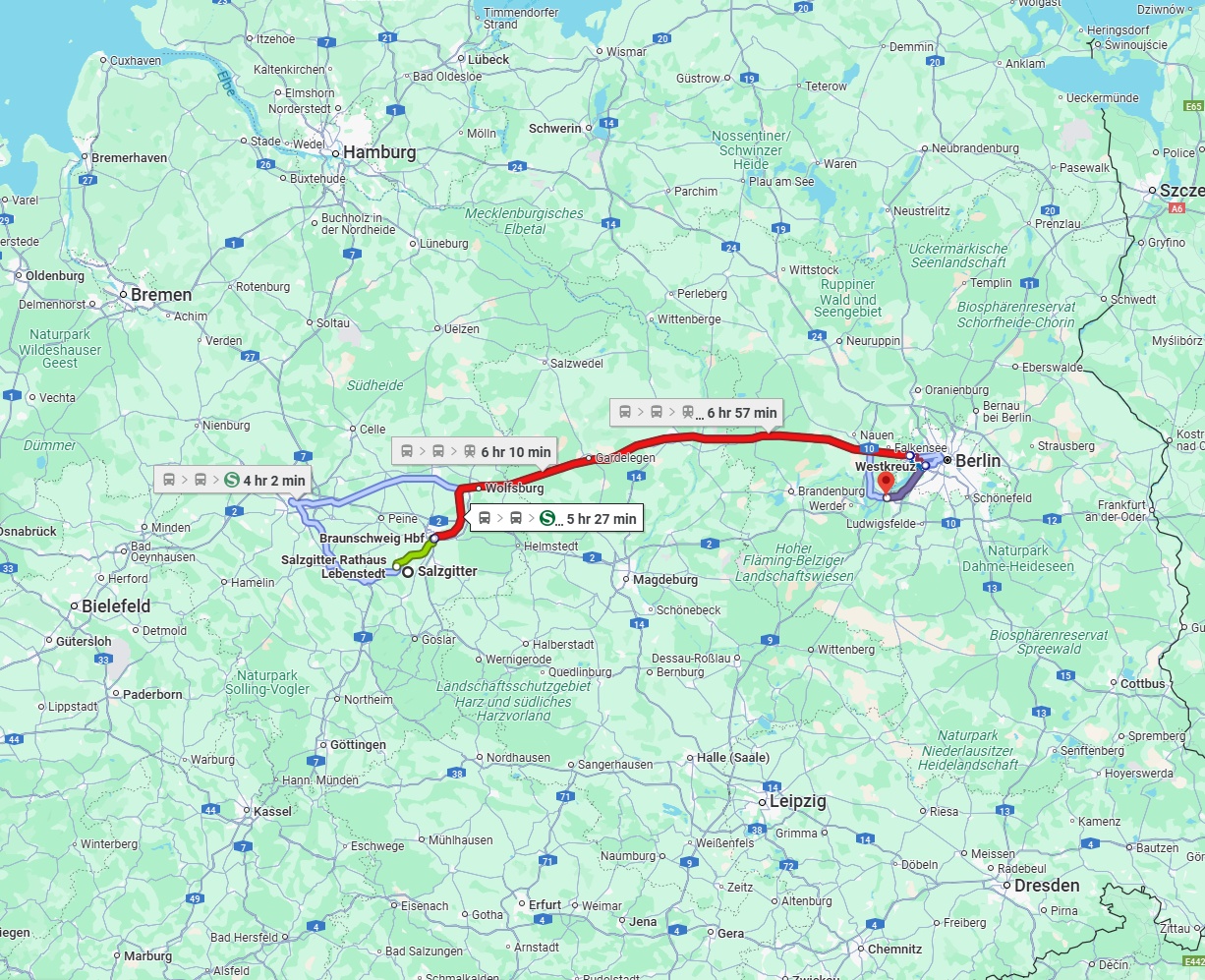 Anreise von Salzgitter Zu Potsdam Über 